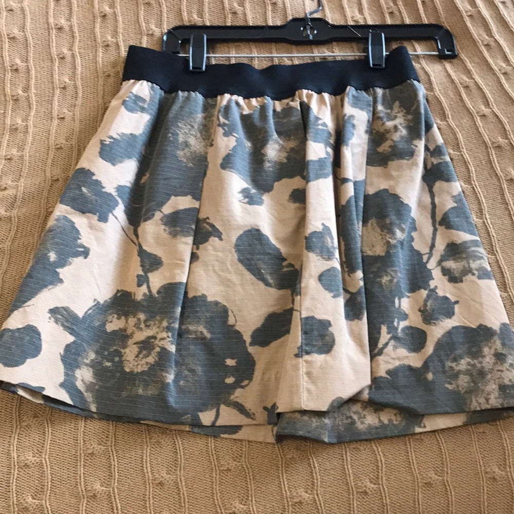 JCrew Black and khaki printed short skirt